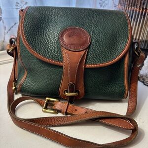 Dooney & Bourke Essex Ivy Green with British Tan Trim All Weather Leather Bag
